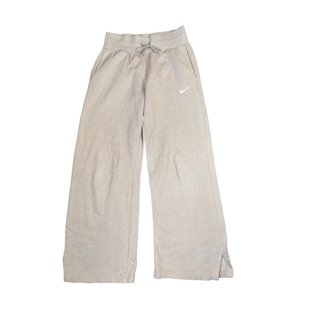 Nike Sportswear Phoenix Fleece Wide Leg Pants Taupe Rose DQ5615-272 Womens Small